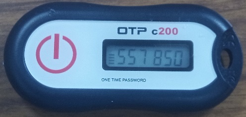 Presenting a 6-digit number (authentication code) using a hardware token 