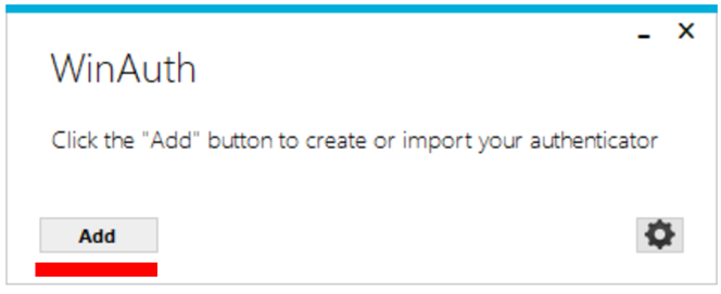 WinAuth 初回起動時